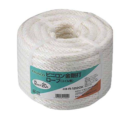 TRUSCO トラスコ中山 TRUSCO ビニロンロープ 金剛打 線径12mmX長さ20m R1220K