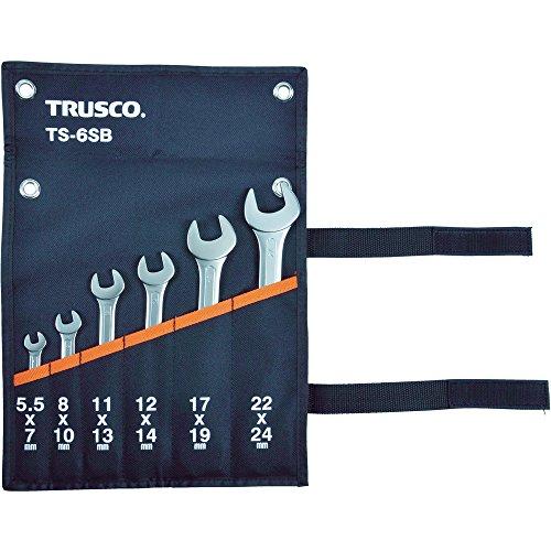 TRUSCO トラスコ中山 TRUSCO 両口スパナセット(6本組) TS6SB  4160266