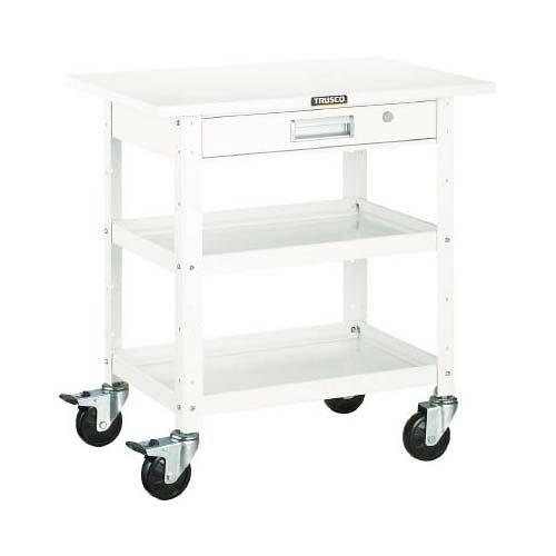 TRUSCO トラスコ中山 TRUSCO バーディワゴン 600X400 引出 天板付  YG色 BDW762TVYG