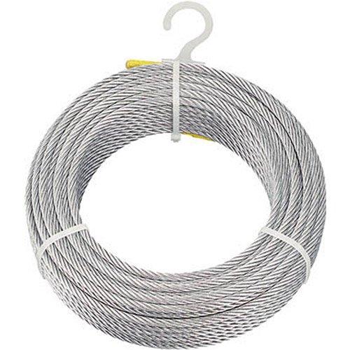 TRUSCO トラスコ中山 TRUSCO メッキ付ワイヤロープ Φ6mmX100m CWM6S100
