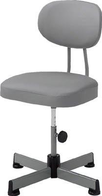 TRUSCO トラスコ中山 TRUSCO 事務椅子 ビニールレザー張り キャスター無 グレー L90Zの通販は 17,363円