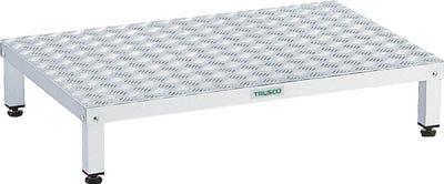 TRUSCO トラスコ中山 TRUSCO 高床式アルミ製ステップ 900X600XH190〜220 TFSH0960AL