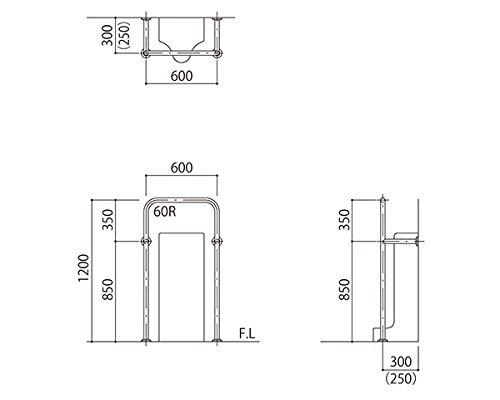 新協和 バリアフリー手摺 玄関用標準取 バフ研磨