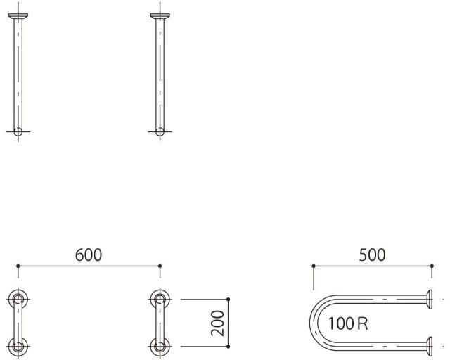 新協和 バリアフリー手摺 洗面・手洗器用標準取32mmヘアラインの通販は