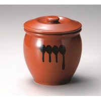 ヤマキイカイ 陶器 蓋付半胴かめ3号 5.4L【DHV1803】