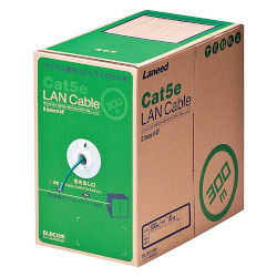 ELECOM エレコム RoHS対応LANケーブル/CAT5E/300m/ダークグリーン/簡易パッケージ(LD-CT2/DG300/RS)