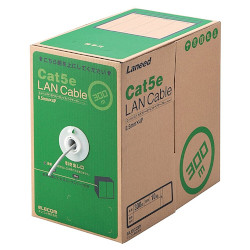 ELECOM エレコム RoHS対応LANケーブル/CAT5E/300m/ライトグレー/簡易パッケージ(LD-CT2/LG300/RS)