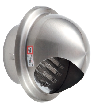 水上金属 ワールド ステンレス丸型フード付ガラリ φ100 HL FD付 WFGDT-100「ケース販売」 【932-5117】【入数:36】