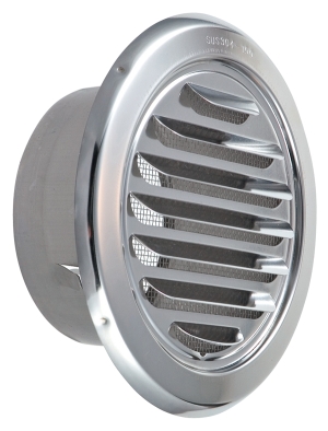 水上金属 ワールド ステンレス丸型ガラリ 外羽根 電解研磨 φ100 WRG-100P 入り【932-5312】【入数:36】