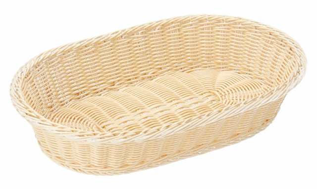 萬洋 樹脂バスケット 小判 91-085A45cm 白【WBS1706】の通販は