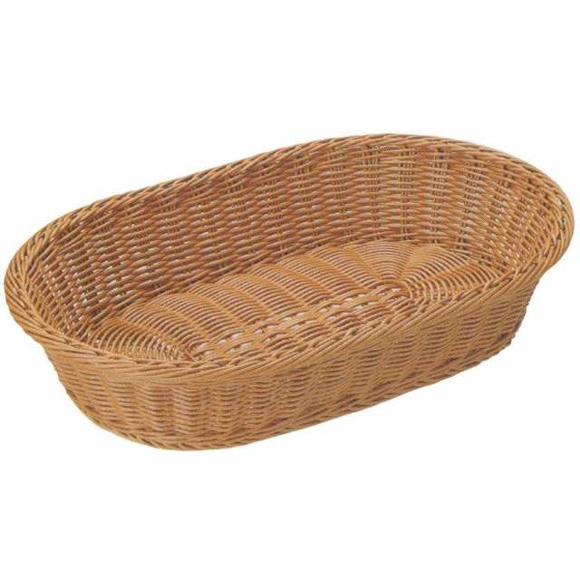 萬洋 樹脂バスケット 小判 91-084B60cm 茶【WBS1805】の通販はその他収納家具