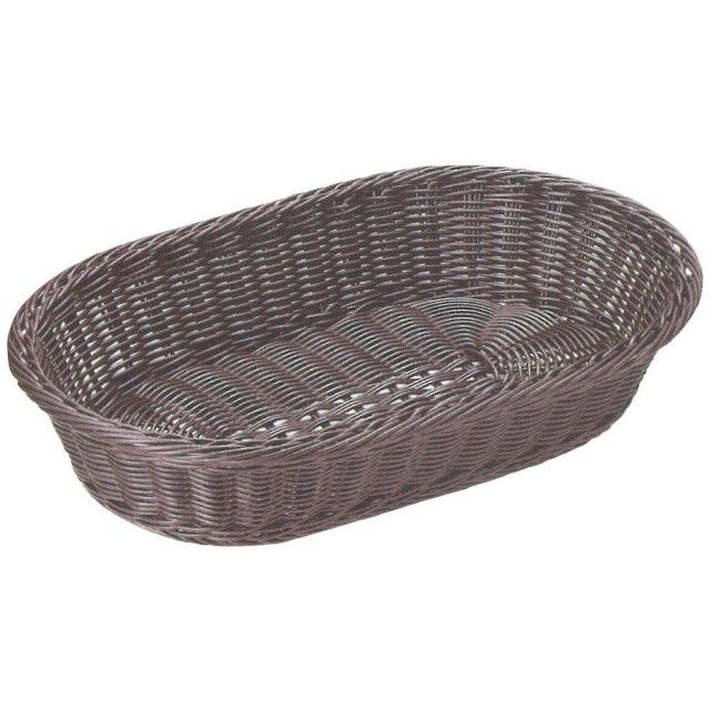 萬洋 樹脂バスケット 小判 91-085C45cm こげ茶【WBS1906】の通販は