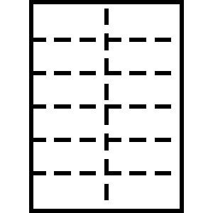 トヨシコー A4 55kg 縦6面×横2面 12分割/マイクロミシン目 (サイズ:A4 数量:500枚/1包み)の通販は 6,665円