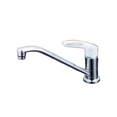 KVK 流し台用取付穴兼用シングルレバー式混合栓KM5011ZU