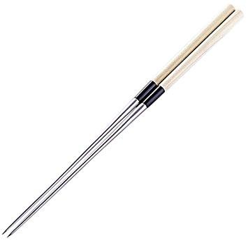 エムテートリマツ 3517606 白木柄盛箸(水牛桂柄付)21cm 箱なし