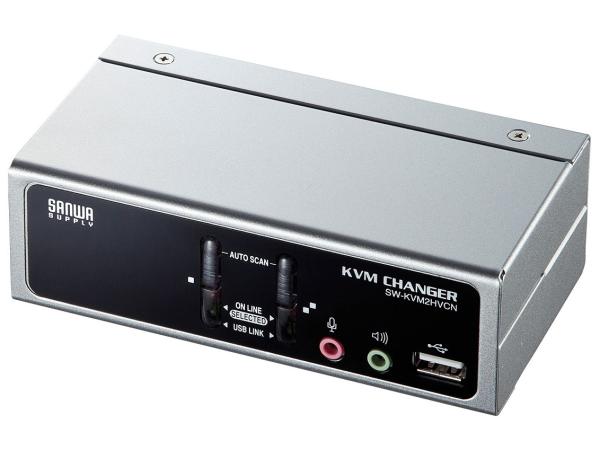 SANWASUPPLY サンワサプライ USB・PS/2コンソール両対応パソコン自動切替器(2:1) 品番:SW-KVM2HVCN