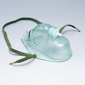 松吉医科器械 中濃度用酸素マスク 成人用チューブ無 No.4-01 1箱(1個×10袋入)