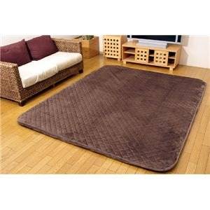 イケヒコ 国産固綿40mm使用 マイクロファイバー生地 ふっくら敷 『フィーラF敷』 ブラウン 約190×290cm