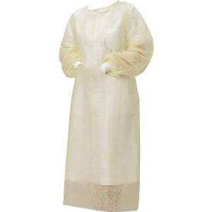 竹虎 フェルラックNo.55(アイソレーションガウン フリー) イエロー 50枚  076502 1箱(1枚×50袋入)