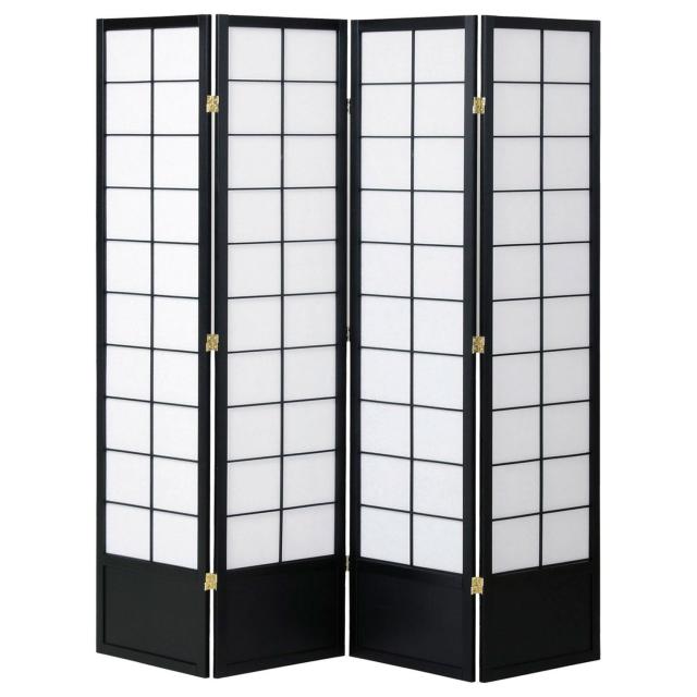 弘益 和風衝立4連 JP-S180-4(BK)