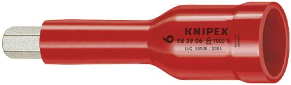 クニペックス KNIPEX 9839-08 (3/8SQ)絶縁ヘキサゴンソケット 1000V 9839-08