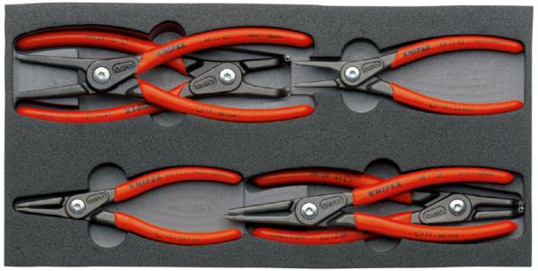 クニペックス KNIPEX 002001V02 スナップリングプライヤーセット ウレタントレイ入り 002001V02