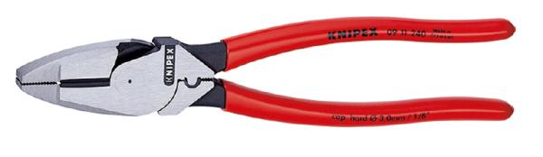 クニペックス KNIPEX KNIPEX(クニペックス)   0911-240 架線工事用強力ペンチ(圧着付)