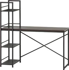 FUJIBOEKI 不二貿易 ラック付きデスク ルール 49 Dブラウン RDR-49R 【13527】 北海道、沖縄、離島配送不可の通販は