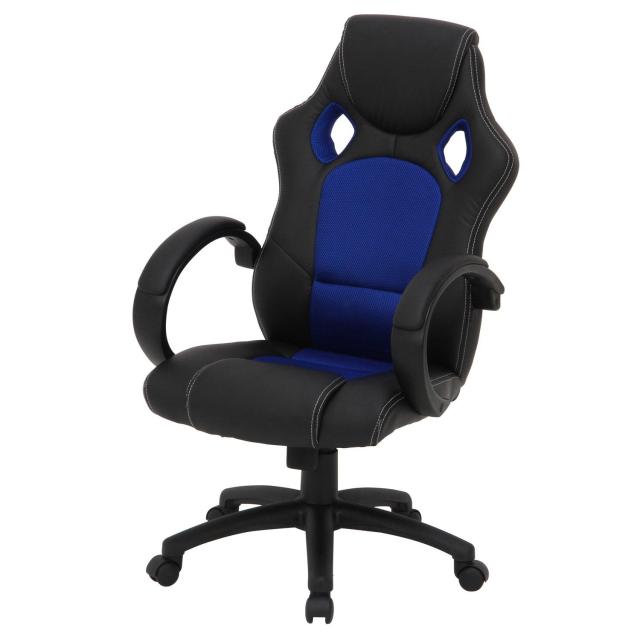 FUJIBOEKI 不二貿易 レーシングチェアー サーキット BL CH-6104  【20084】 北海道、沖縄、離島配送不可の通販は