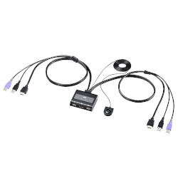 SANWASUPPLY サンワサプライ HDMI対応手元スイッチ付きパソコン自動切替器(2:1) SW-KVM2WHU