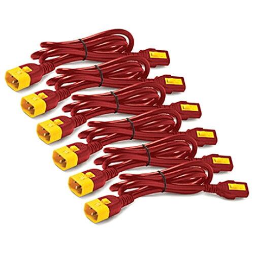 SCHNEIDER APC シュナイダー APC Power Cord Kit (6 ea) Locking C13 to C14 1.8m Red AP8706S-WWX340(AP8706S-WWX340)