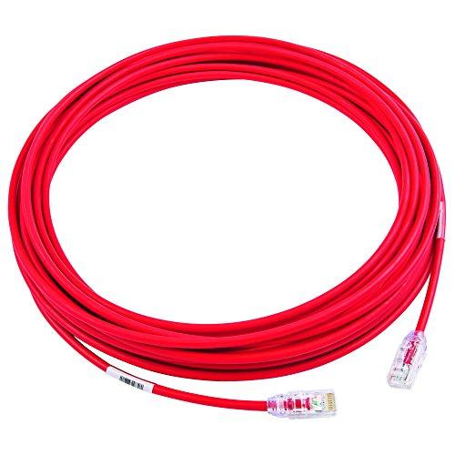 パンドウイット カテゴリ6A 超細径パッチコード(10m、赤) UTP28X10MRD(UTP28X10MRD)