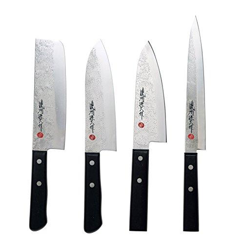 佐竹産業 (M61007427)濃州孫六作 古流梨地包丁4点セット  200K