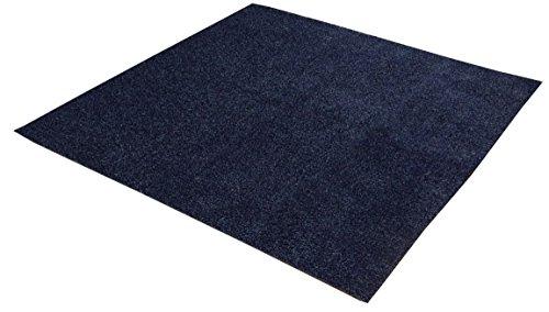 イケヒコ ラグ カーペット 3畳 洗える タフト風 『ノベル』 ブルー 約140×340cm 裏:すべりにくい加工 (ホットカーペット対応)