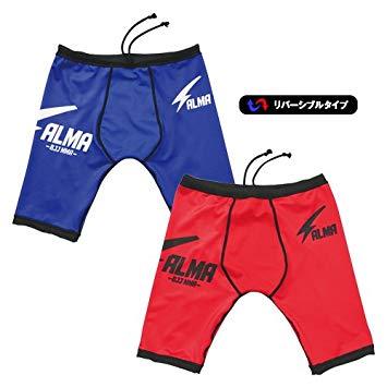 マーシャルワールド ALSH2-L-BK サンダー リバーシブルショートスパッツ(紐有り) 赤×青 L【新ロゴでの手配となります】