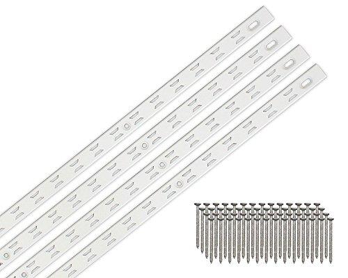 HILOGIC ハイロジック 98182 リーフ棚柱 1820mm ホワイト 4本(ビス付)