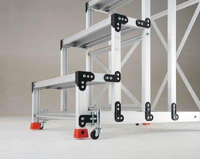 TRUSCO トラスコ中山 TRUSCO 1段2段用アルミ作業用踏台スプリングキャスター 4個1セット code:7708815
