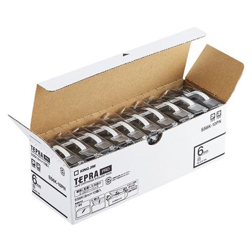 KING JIM キングジム テプラPRO テープカートリッジ エコパック10個入 6mm 透明 ST6K-10PN