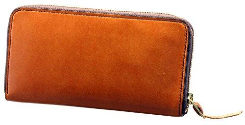 フルラージュ 手塗りオイルレザー ラウンドファスナー長財布 ブラウン  TA45-06