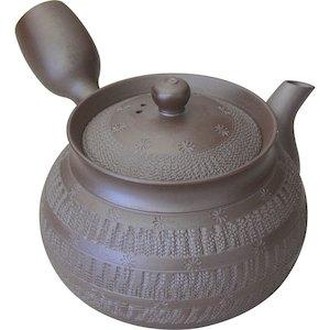 萬古焼 正規作 中丸ヒレ付ビリインカ 2号急須   0977‐4350