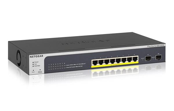 NETGEAR ネットギア GS510TPP 「ライフタイム」 PoE+(190W) ギガ8P L2+ スマートスイッチ(GS510TPP-100AJS)