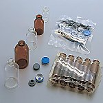 アズワン ステリ・バイアル(ゴム栓、キャップ付き) 透明 5mL 10本入NCG0884024-4009-01