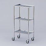 アズワン カラフルミニワゴン シルバ-(縁折り曲げ) 435×285×850mmNCNN5-199020-8152-01