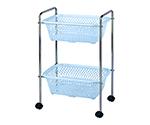 AS ONE 脱衣カゴ キャスター付き ブルー 515×350×750mm DP-25C(2段) 1台