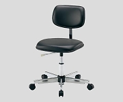 アズワン クリーンカラフルスタンダードチェア(クラス100対応) 足掛リング無し ブラックNCGL1329952-666-01