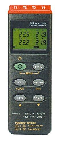 マザーツール 4チャンネルデジタル温度計(データロガー内蔵型) MT-309 1台