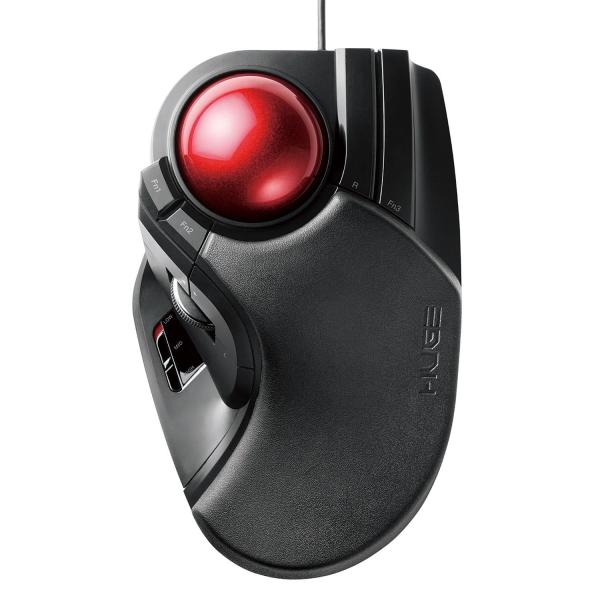 ELECOM エレコム トラックボールマウス/大玉/8ボタン/チルト機能/有線/ブラック(M-HT1URBK)
