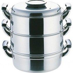 神子島製作所 桃印18-0丸型蒸器29cm 3段【AMS72293】の通販は 9,818円