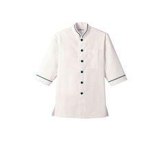 サンペックス ショップコート D-1129オフホワイト×グリーン 4L【SKC3806】の通販は 7,644円