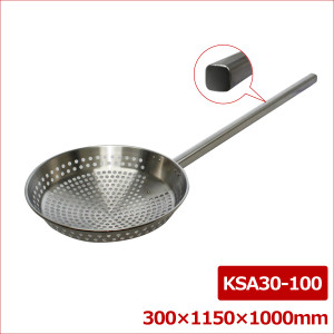 ハセガワ ステンレス 一体型 角柄網ひしゃくφ30cm×柄長100cm【AHS3706】の通販は